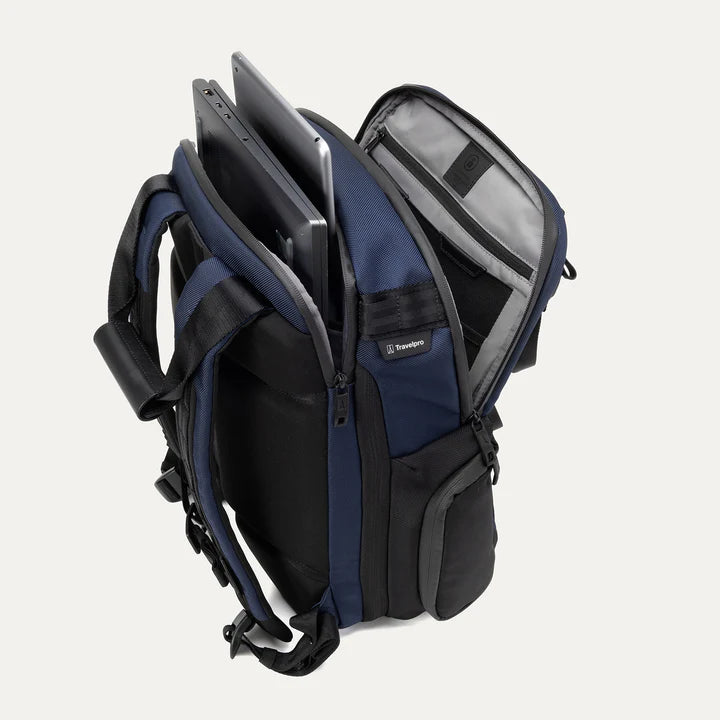 Travelpro Altitude™ Medium Expandable Laptop Backpack 25-30L showing laptop compartment 