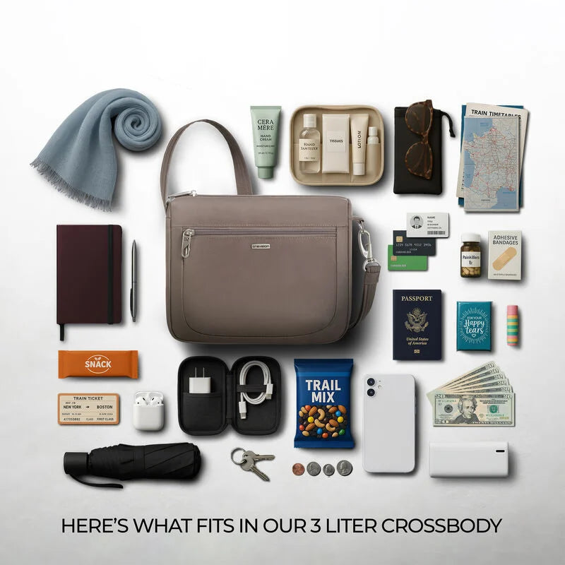 Travelon Anti-Theft Classic Small E/W Crossbody - Hazelnut