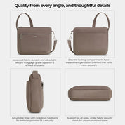 Travelon Anti-Theft Classic Small E/W Crossbody - Hazelnut