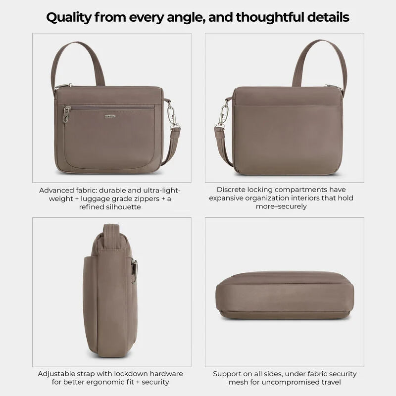 Travelon Anti-Theft Classic Small E/W Crossbody - Hazelnut