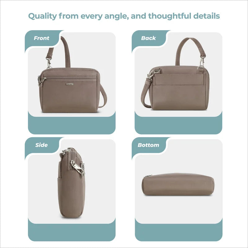 Travelon Anti-Theft Classic Convertible Crossbody and Waist Pack - Hazelnut