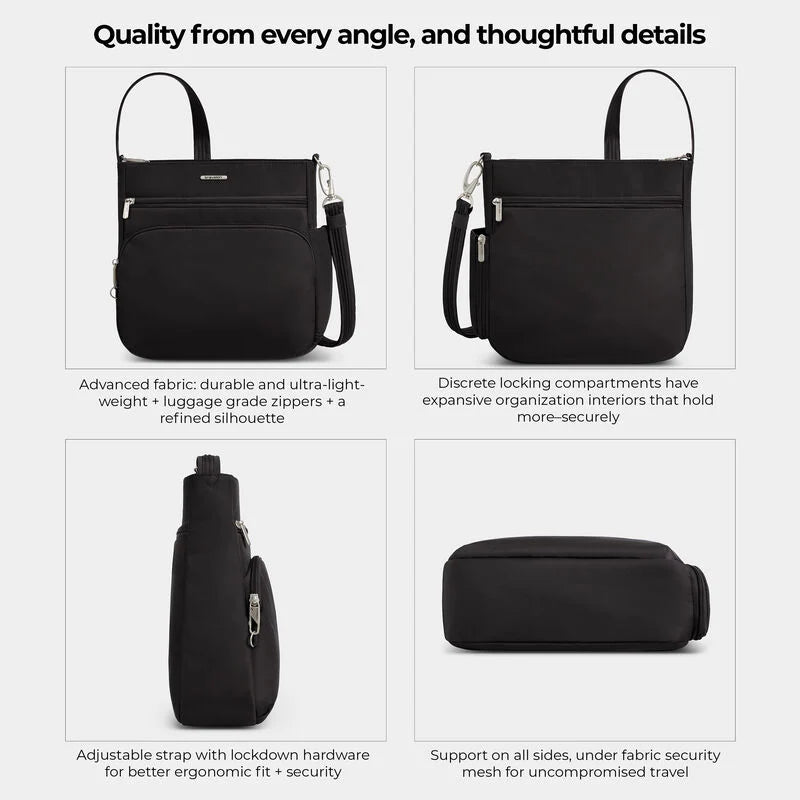 Travelon Anti-Theft North/South Crossbody - Black