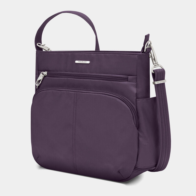 Travelon Anti-Theft North/South Crossbody Purple