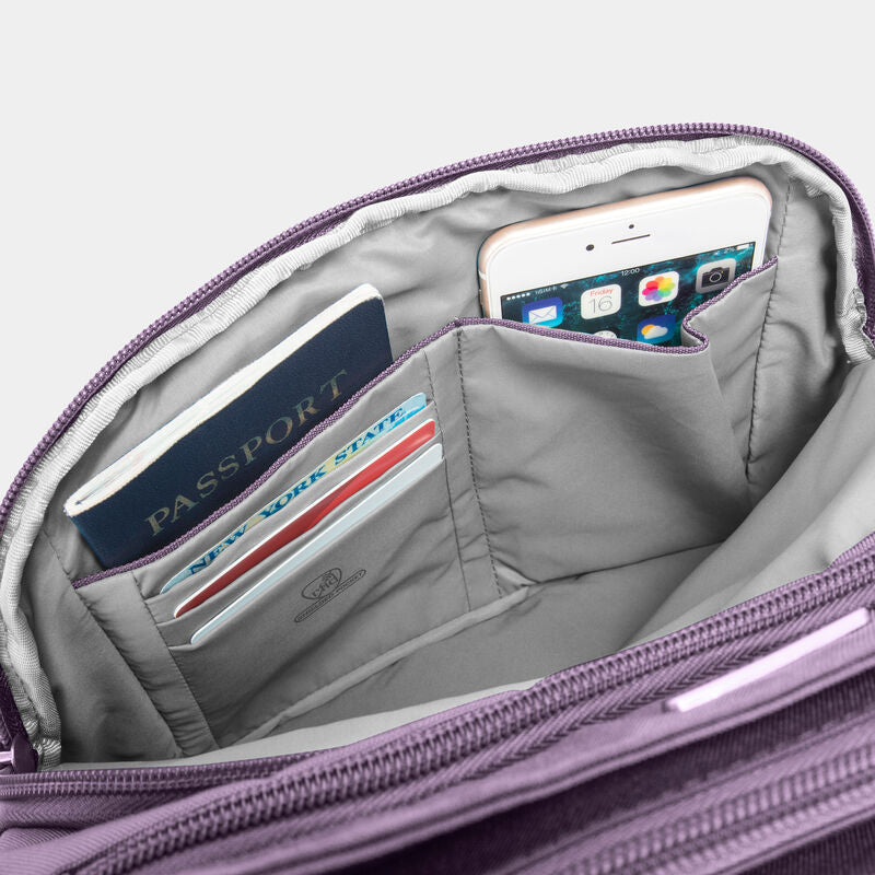 Travelon Anti-Theft North/South Crossbody Purple