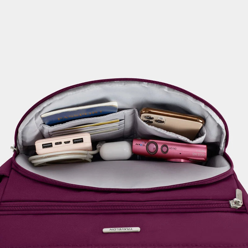 Travelon Anti-Theft Classic N/S Crossbody - Burgundy