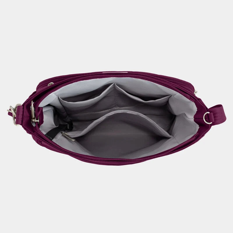 Travelon Anti-Theft Classic N/S Crossbody - Burgundy
