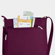 Travelon Anti-Theft Classic N/S Crossbody - Burgundy