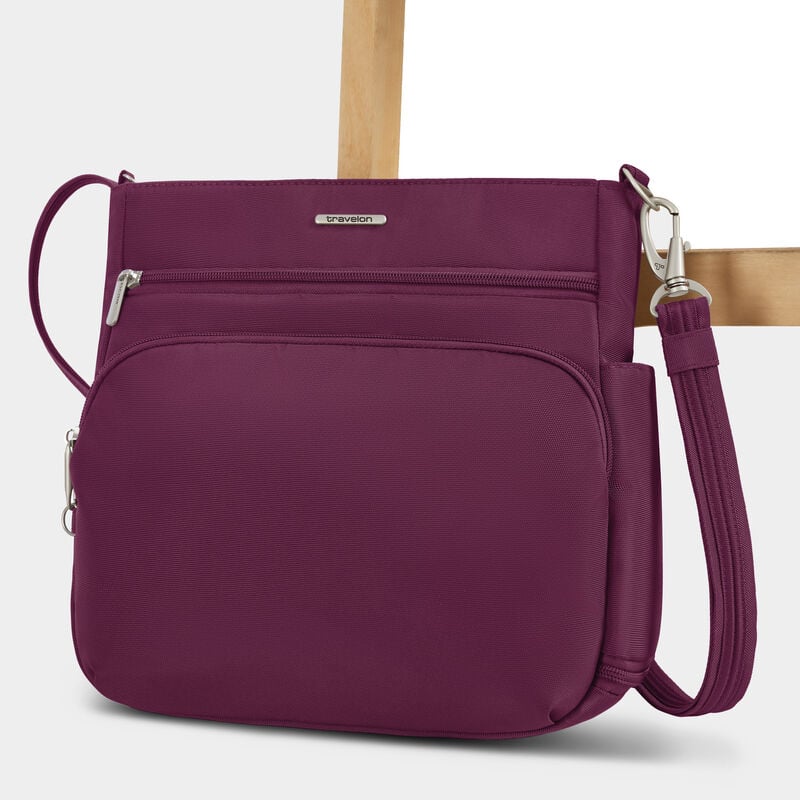 Travelon Anti-Theft Classic N/S Crossbody - Burgundy