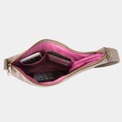 Travelon Anti-Theft Signature 3 Compartment Crossbody- Nutmeg