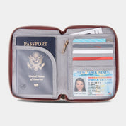 Travelon RFID Blocking Passport Zip Wallet - Dark Bordeaux
