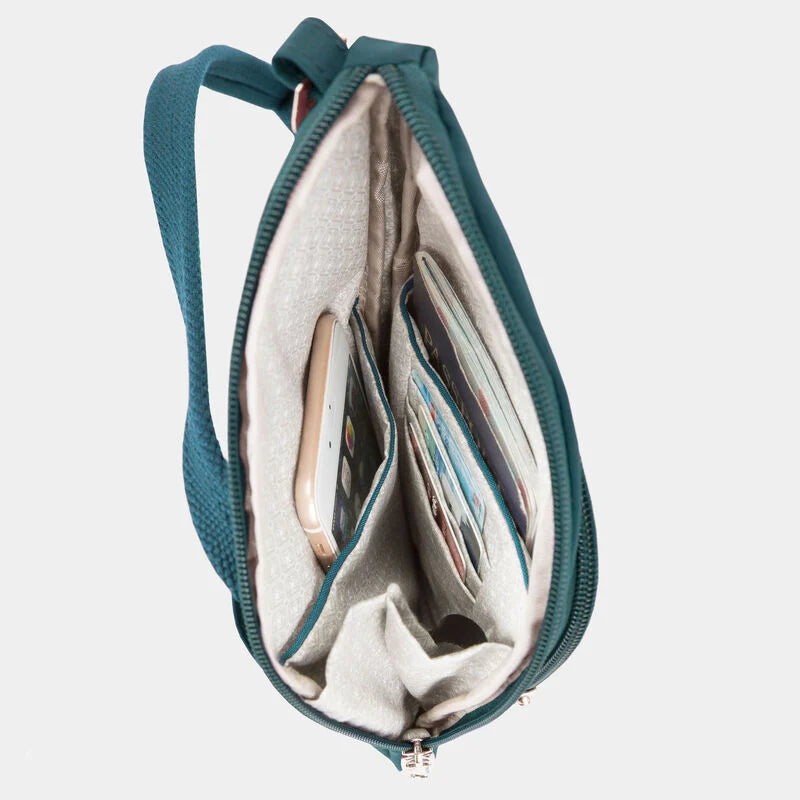 Travelon Anti-Theft Essentials Mini Asymmetric Crossbody - Peacock
