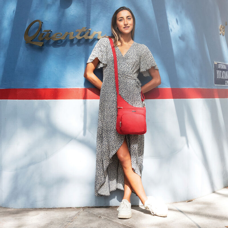 Travelon Anti-theft Essentials North/South Asymmetric Crossbody - Peacock