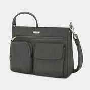 Travelon Anti-Theft Essentials Patch Pocket Crossbody - Smoke