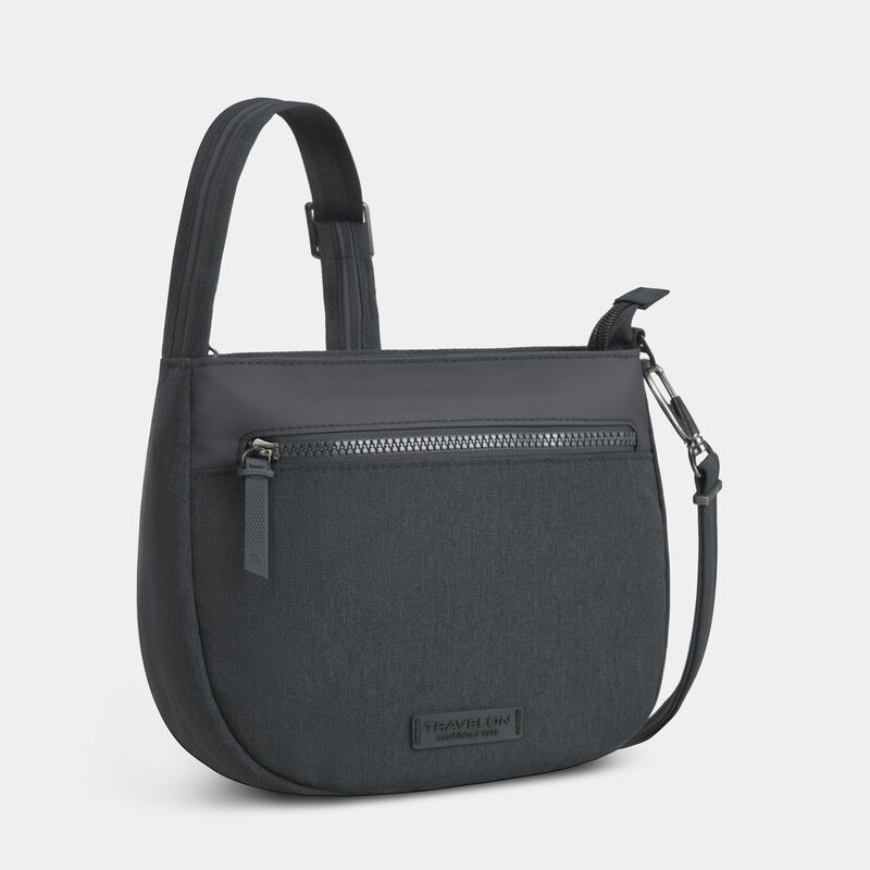 Travelon Anti-Theft Metro Saddle Crossbody - Grey Heather