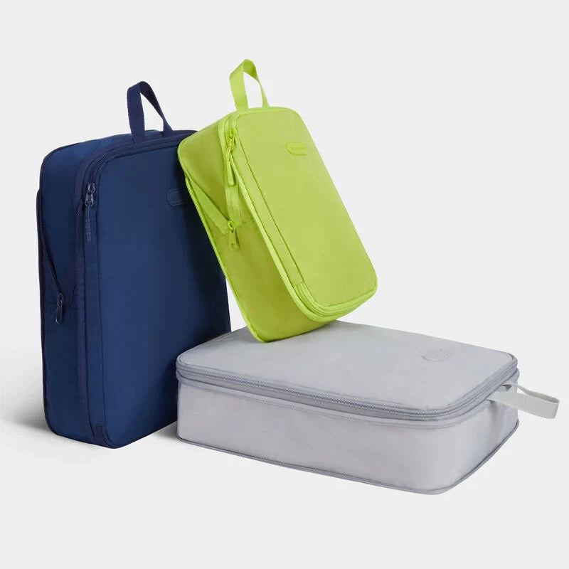 Travelon Set of 3 Compression Packing Cubes - Cool-tones