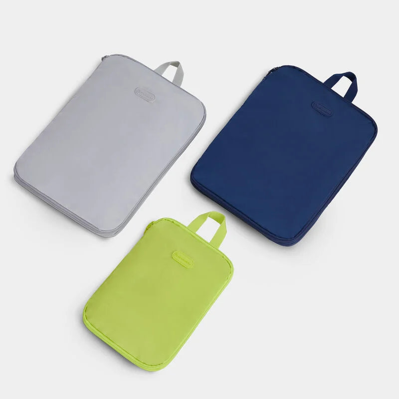 Travelon Set of 3 Compression Packing Cubes - Cool-tones