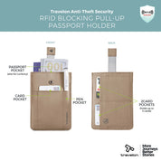 Travelon RFID Blocking Pull-Up Passport Holder - Sable