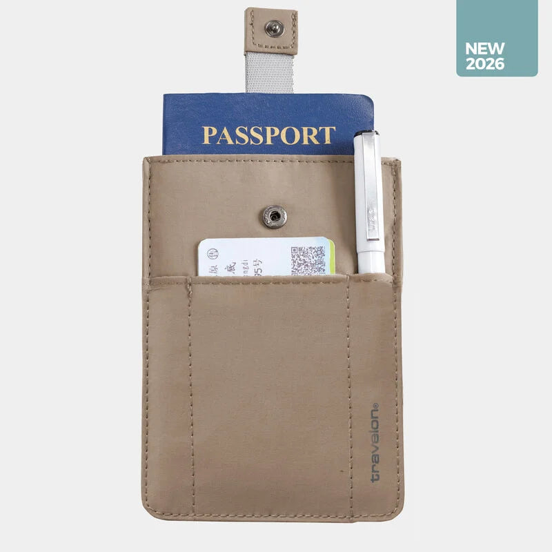 Travelon RFID Blocking Pull-Up Passport Holder - Sable