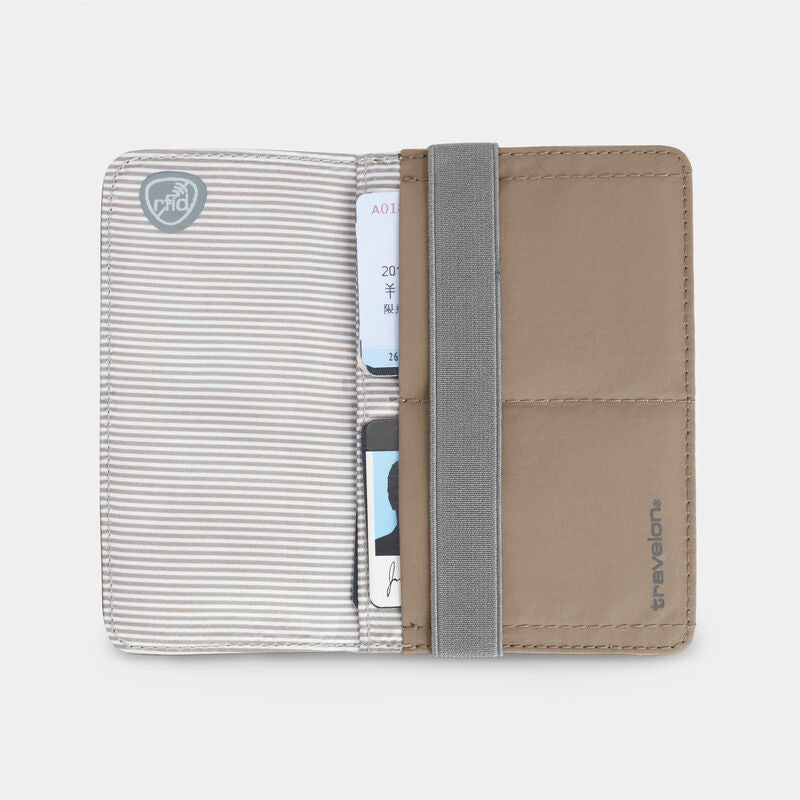 Travelon RFID Blocking Flap Closure Passport Case - Sable