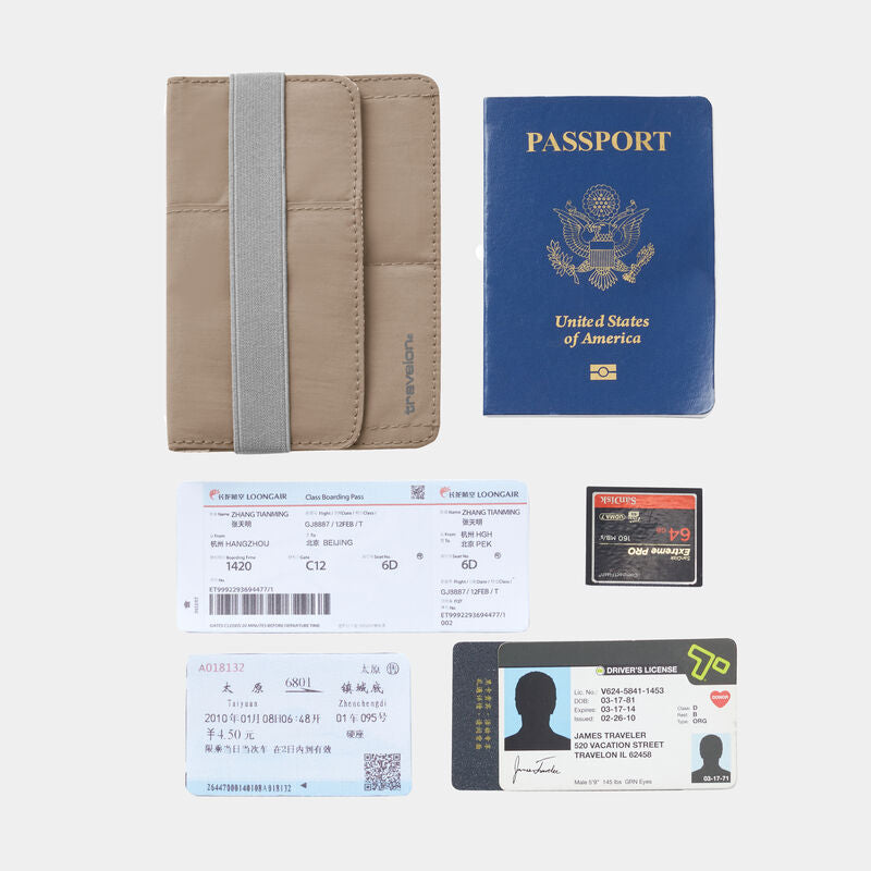 Travelon RFID Blocking Flap Closure Passport Case - Sable
