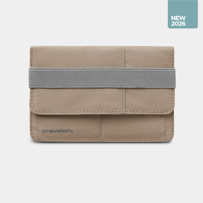 Travelon RFID Blocking Flap Closure Passport Case - Sable