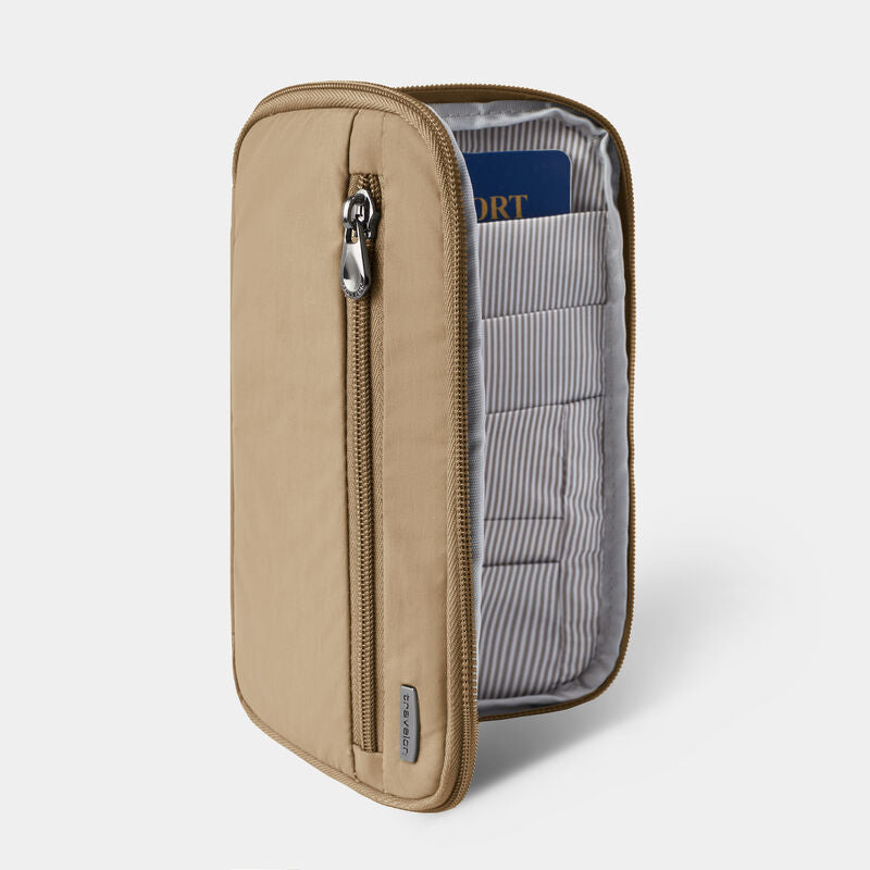 Travelon RFID Blocking Family Passport Wallet - Sable