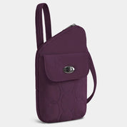 Travelon Runways Anti-Theft Slim Asymmetric Crossbody - Plum