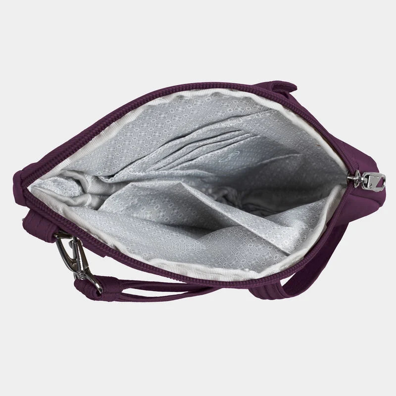 Travelon Runways Anti-Theft Slim Asymmetric Crossbody - Plum