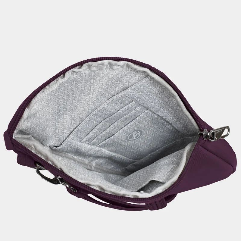 Travelon Runways Anti-Theft Slim Asymmetric Crossbody - Plum