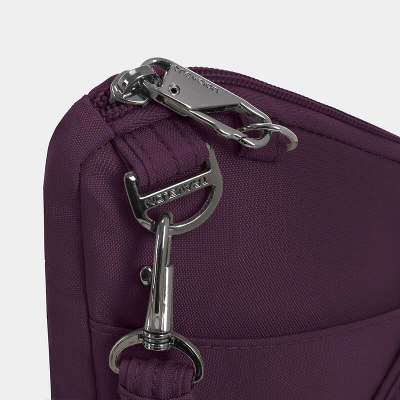 Travelon Runways Anti-Theft Slim Asymmetric Crossbody - Plum
