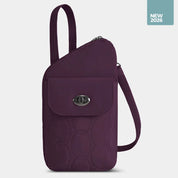 Travelon Runways Anti-Theft Slim Asymmetric Crossbody - Plum