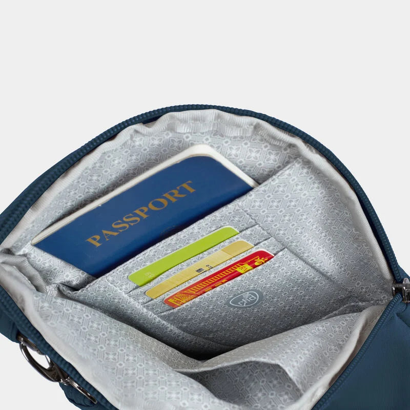 Travelon Runways Anti-Theft Slim Asymmetric Crossbody - Ocean