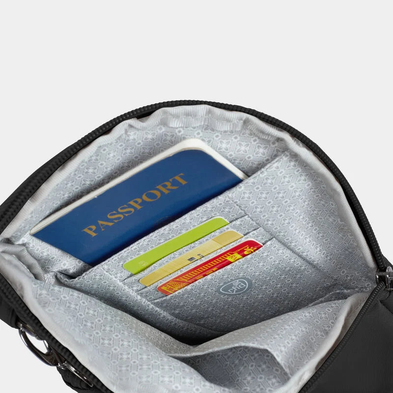 Travelon Runways Anti-Theft Slim Asymmetric Crossbody - Black