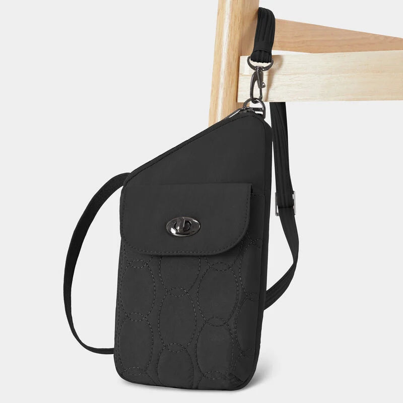 Travelon Runways Anti-Theft Slim Asymmetric Crossbody - Black