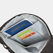 Travelon Runways Anti-Theft Slim Asymmetric Crossbody - Smoke