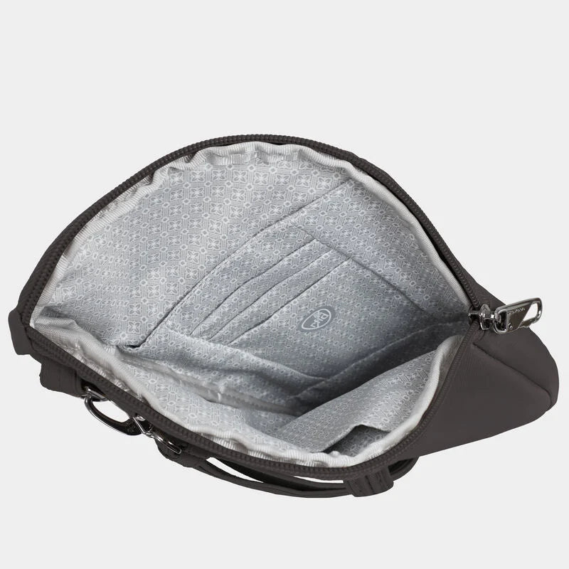 Travelon Runways Anti-Theft Slim Asymmetric Crossbody - Smoke
