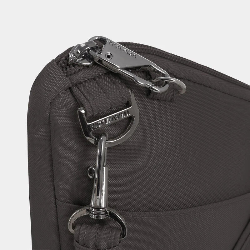 Travelon Runways Anti-Theft Slim Asymmetric Crossbody - Smoke