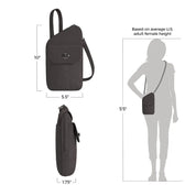 Travelon Runways Anti-Theft Slim Asymmetric Crossbody - Smoke