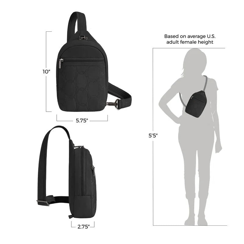 Travelon Runways Anti-Theft Small Sling - Black