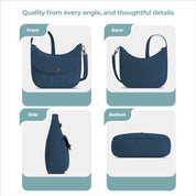 Travelon Runways Anti-Theft Medium Crossbody - Ocean