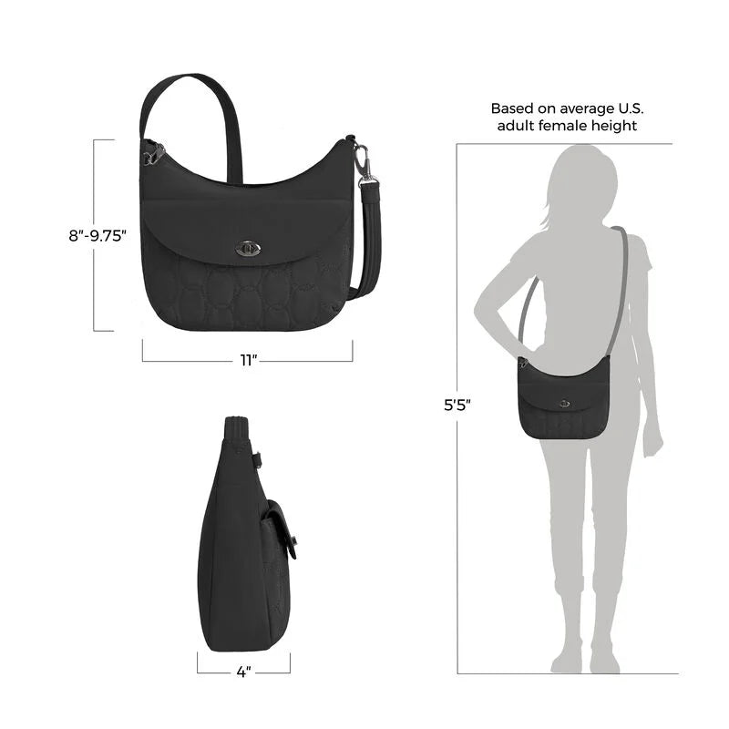 Travelon Runways Anti-Theft Medium Crossbody - Black
