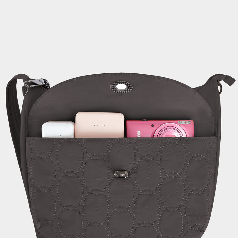 Travelon Runways Anti-Theft Medium Crossbody - Smoke