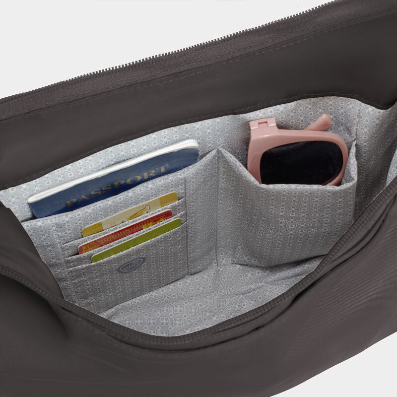 Travelon Runways Anti-Theft Medium Crossbody - Smoke
