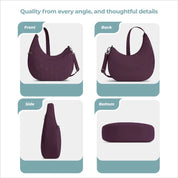 Travelon Runways Anti-Theft Asymmetric Hobo - Plum