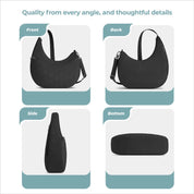 Travelon Runways Anti-Theft Asymmetric Hobo - Black