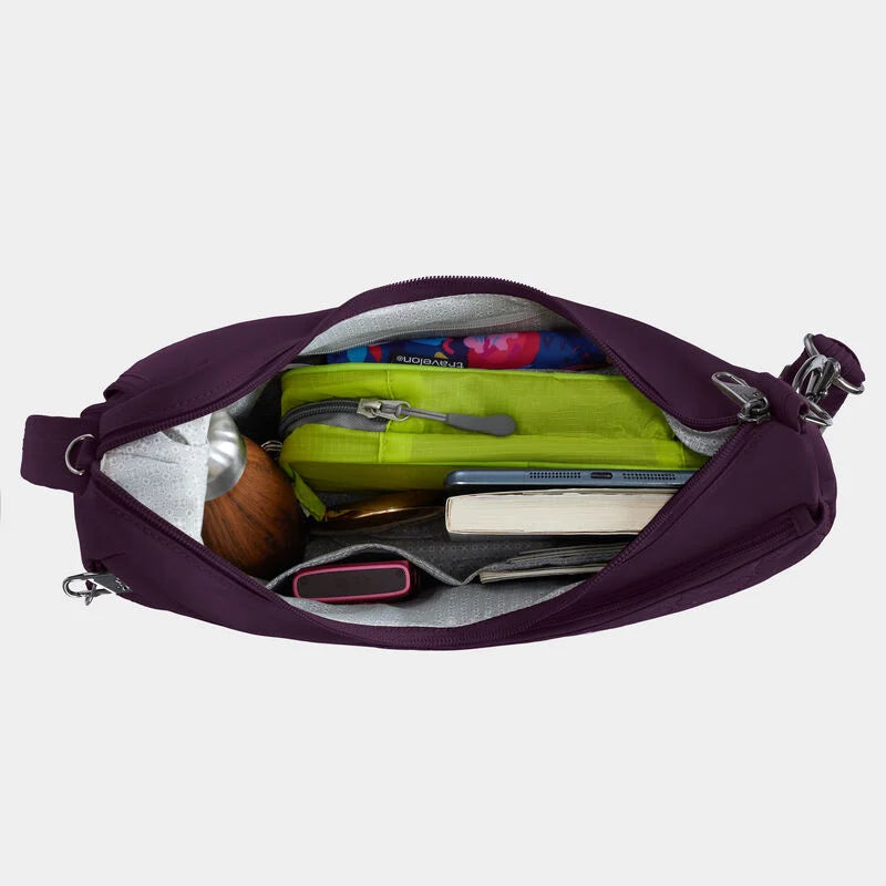 Travelon Runways Anti-Theft Asymmetric Hobo - Plum