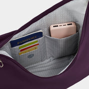 Travelon Runways Anti-Theft Asymmetric Hobo - Plum