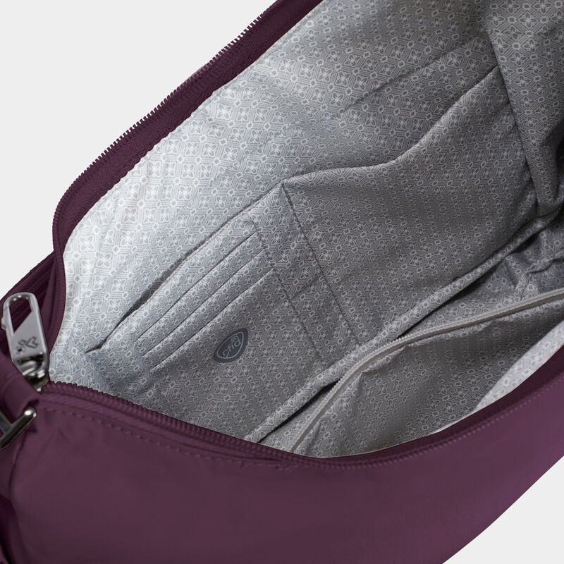 Travelon Runways Anti-Theft Asymmetric Hobo - Plum