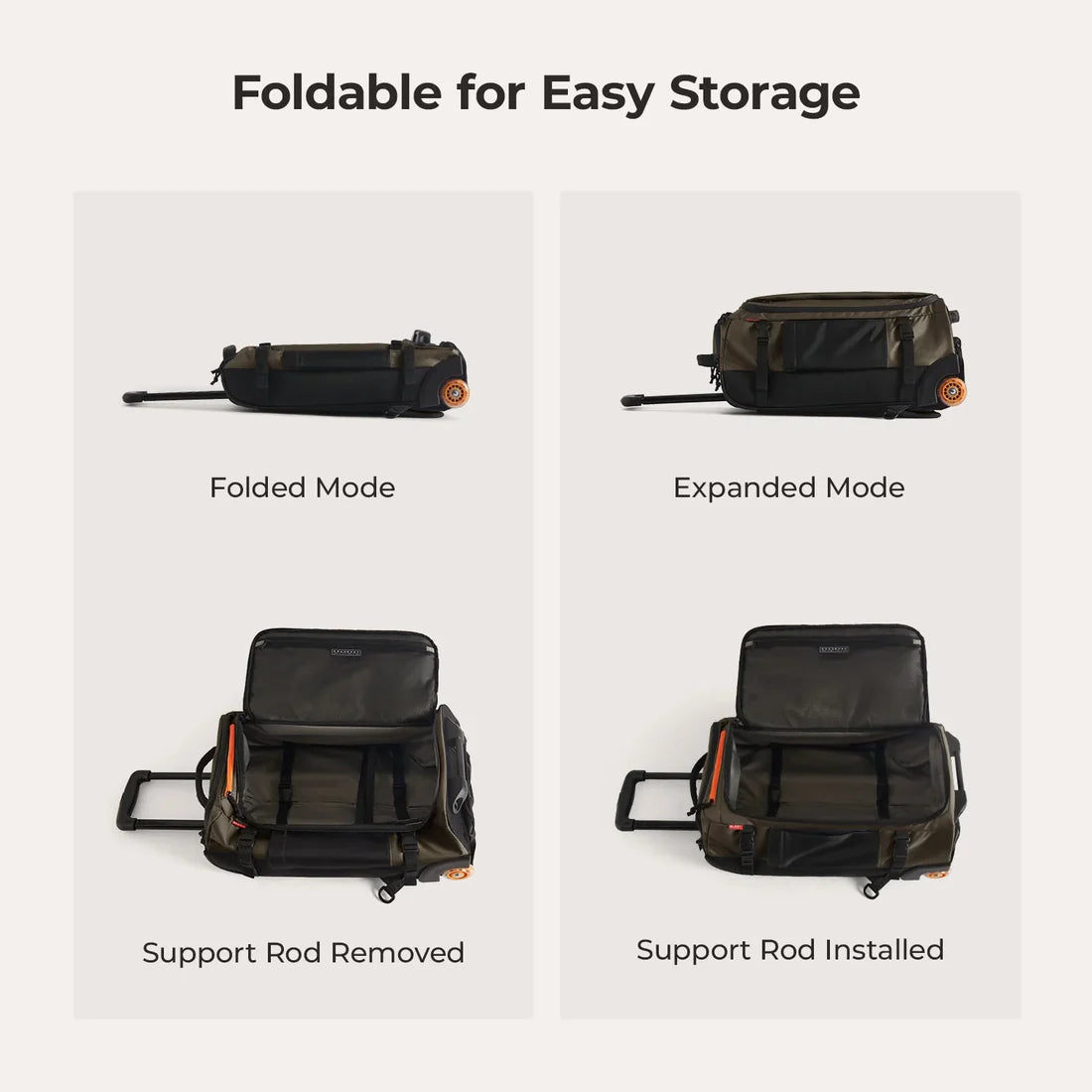 Bagsmart Blast 43L Rolling Backpack - Cedar