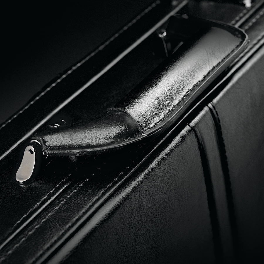 Solo New York Broadway Leather Attaché - Black
